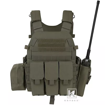 KRYDEX LBT-6094A Plate Carrier Tactical Body Armor Vest & Mag Pouch Ranger Green • $99.95