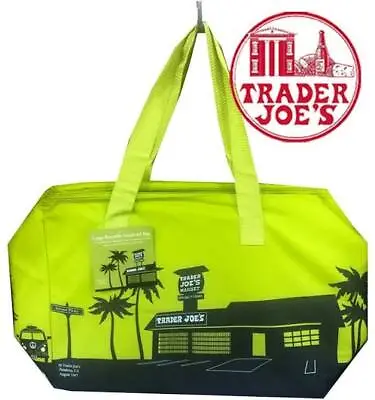 $24.75 • Buy Trader Joe's Insulated Reusable Shopping Bag 8 Gallons Lime Green Tote