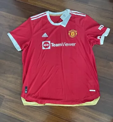 Adidas Manchester United Jersey Shirt Mens 2XL Red Team Viewer HeatDry NWT $130 • $40