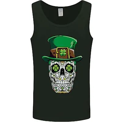 $14.79 • Buy St Patricks Day Of The Dead Sugar Skull Mens Vest Tank Top