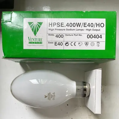 £9.99 • Buy Venture HPSE 400W E40 High Output SON Lamp Grow Light Bulb Floodlight 00404