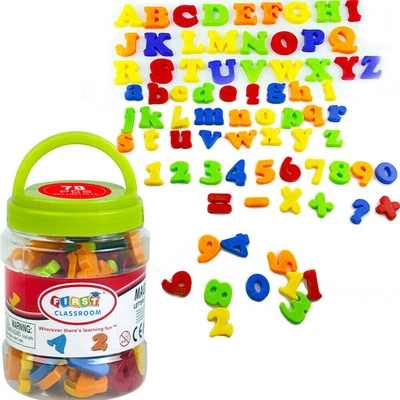 £10.49 • Buy 78PCS Gift Learning Toy Fridge Magnetic Alphabet Letters Magnets Xmas Numbers UK