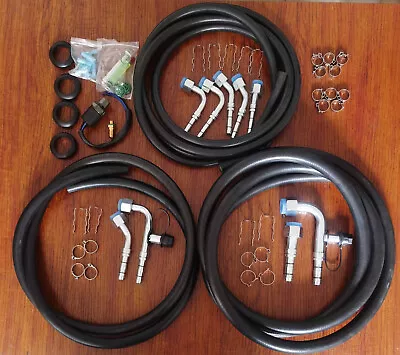 Universal Air Conditioning A/C Hoses Easy Clips Fittings O-rings Kit • $118