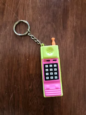 Vintage Neon Cell Phone Cordless Telephone Keychain • $9.88