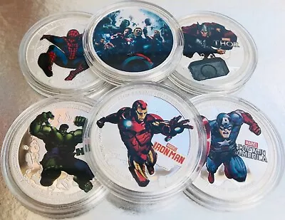 Marvel Avenger Coins Captain America Hulk Iron Man Thor Spiderman Bundle Set • $41.62