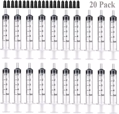 5Ml Syringes With Caps (20 Pack) • $20.95