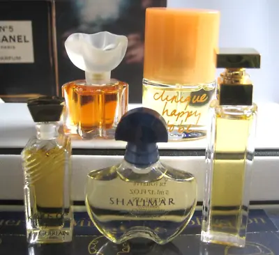 🎁5pc Lot Vintage Mini 0.17 Oz EDT Guerlain Shalimar Jardins De Bagatelle Oscar • $39.95