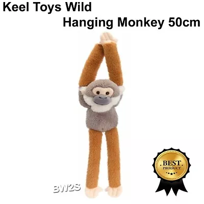 £10.80 • Buy Keel Toys Wild Hanging Monkey 50cm Brown Cappuchin Cuddly Soft Toy Plush SW0084