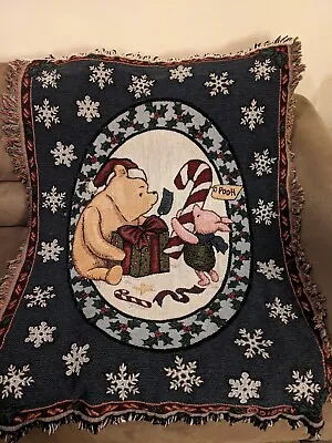 Vintage Disney Classic Winnie The Pooh Christmas Throw/Tapestry - Goodwin Weaver • $99