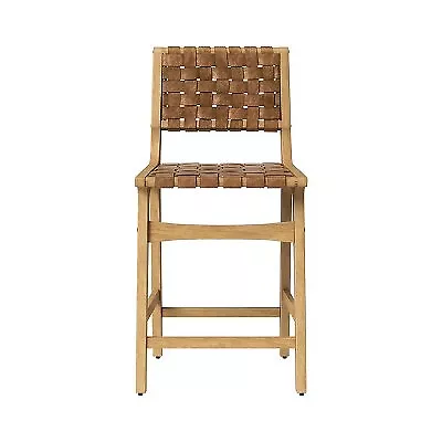 Ceylon Woven Counter Height Barstool Brown/Natural Wood - Opalhouse • $68.99