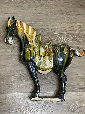 Beautiful Early 20th China Ex. Large Tang Style Sancai Glazed Terracotta Horse • £482.56