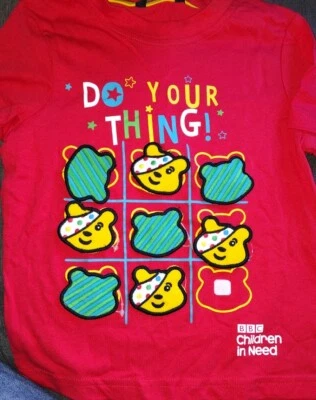 £4 • Buy Boys / Girls Children In Need T-shirt Age 2-3 Years BNWT