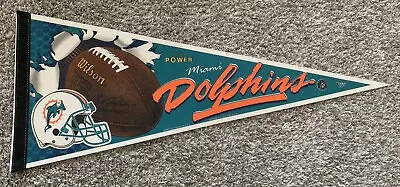 🔥🔥🔥 Vintage 1997 Miami Dolphins 30” Sports Pennant NFL Football 🔥🔥🔥 • $15.99