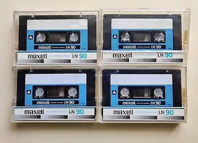 4x Maxell LN90 Ferric Cassettes *Japan* 1982 • £14.99