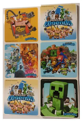 25 Licensed Minecraft Legends Stickers 2.5 X2.5  Ea. Party Favors • $3.49