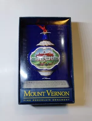 Mount Vernon Christmas Ornament 24kt Gold Trim Hand Painted Fine Porcelain HTF • $22