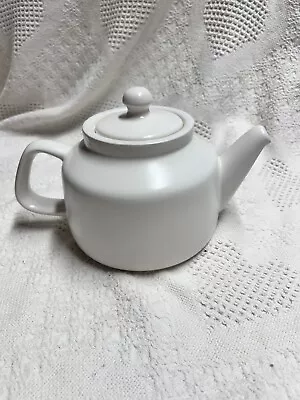 Vintage Matte White McCoy Pottery Teapot 163 Made In USA Farmhouse • $12.99