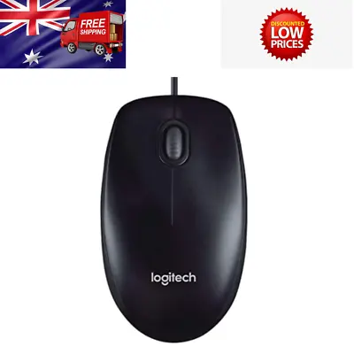 $13.49 • Buy Logitech Corded Mouse M90 Black Wired USB Optical Tracking | NEW | FREE SHIPPING