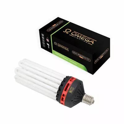 CFL Flowering Grow Light Low Energy E40 450w Omega Hydroponics Lamp Dual Red UK • £34