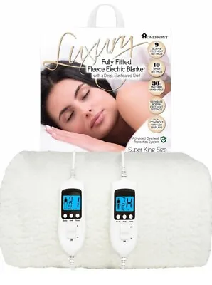 Homefront Electric Blanket King Size Bed Dual Control - 152x203x40cm - Fleece  • £91.19