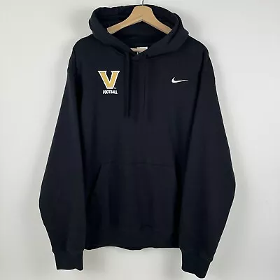 Nike Vanderbilt Commodores Football Hoodie Sweatshirt Team Issued Black Mens XL • $39.99