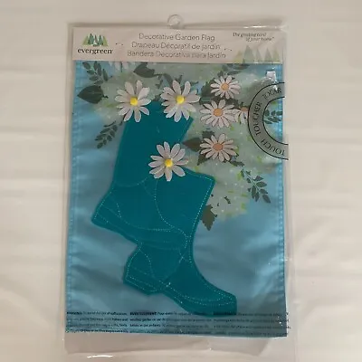 NEW Everlasting Impressions Rain Boots & Daisy Spring Summer Garden Flag 12x18 • $32.50