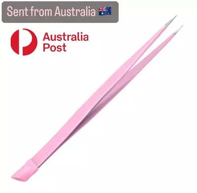 2 Dual-Ends Precise Pointed Nail Art Tweezers W/ Silicone Presser Tool • $5.95