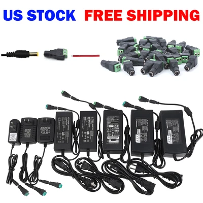$139.80 • Buy AC100-240V To DC 12V 1/2/3/5/6/8A US Power Supply Adapter Transformer LED Strip