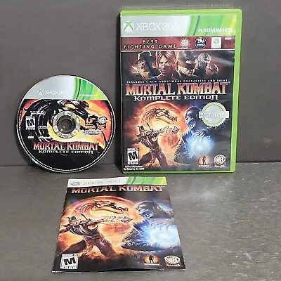 Mortal Kombat Komplete Edition Xbox 360 CIB Free Shipping Same Day • $28.88