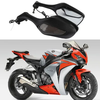 LED Turn Signal Rearview Mirrors For Honda CBR1000RR 2008-2012 2009 2010 2011 • $49.47
