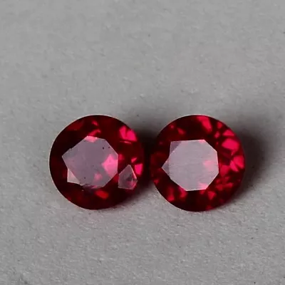 Red Ruby Pigeon 3.50 Ct Round Pair Cut VVS1 Lab Grown Loose Gemstone • $9.99