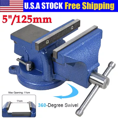 5  Bench Vise W/ Anvil Swivel Locking Base Work Table Top Clamp Heavy Duty Vices • $43