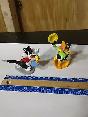 Vintage Daffy Duck + Sylvester Lot  C27 PVC Figure 1990 Looney Tunes Applause  • $11.11