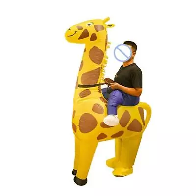 Yellow Giraffe Halloween Adult Cosplay Inflatable Suit Festive Party Clothing • $63.56