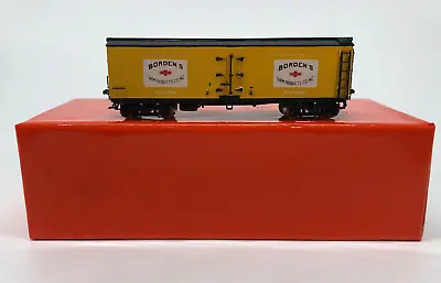 N Scale Precision Scale Iron Horse 41' Round Roof Milk Car Set Borden Yellow • $134.95