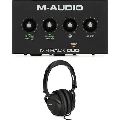 M-Audio M-Track Duo USB Audio Interface And Headphones • $89