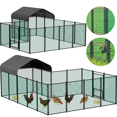 Walk In Chicken Run Dense Nylon Mesh Chicken Coop Hen House W/Water-Resist Cover • £139.91