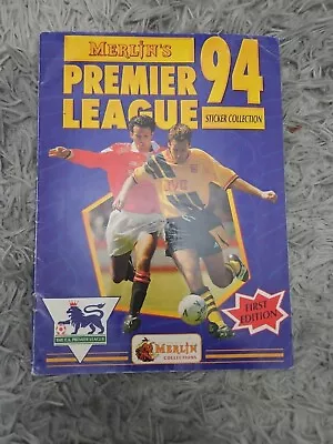 1994 Merlin Premier League 94 Sticker Album Book 100% Complete Full 1st Edition  • £74.99