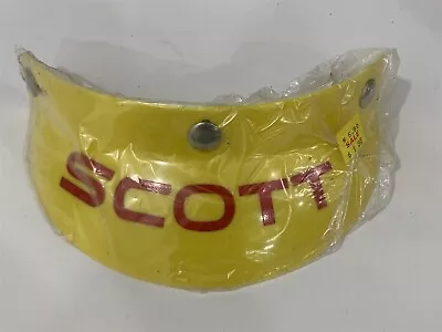 NOS Vintage Scott Yellow/Red Motorcycle Helmet Visor Bubble Visor BV200 3 Snap • $34.95