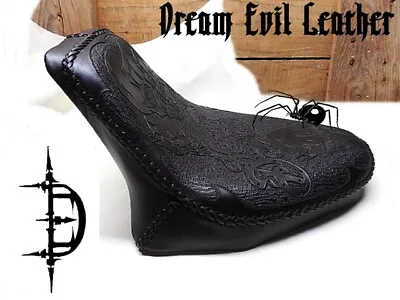 $450 • Buy Custom Tooled Leather Chopper Bobber Hardtail RIGID FRAME  Solo Seat Motorcycle