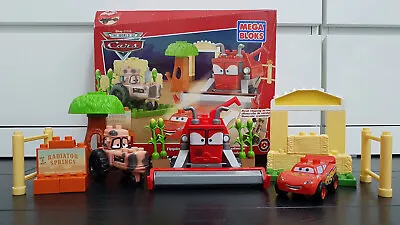 Disney Cars Mega Bloks Tipping Tractor Set & Frank #7786 With BOX! Lego Duplo • £250