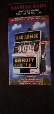 $15 • Buy Novelty Vintage One Armed Bandit Slot Machine Bank With Working Bells & Light