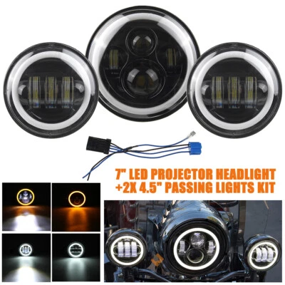 $38.88 • Buy 7  Inch Led Headlight + 4.5  Fog Light For Yamaha V-Star XVS 650 950 1100 1300