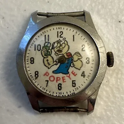 Vintage Popeye The Sailor Man Swiss Made Novelty Character Wristwatch For Repair • $59.99