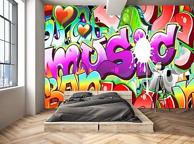 £99.53 • Buy Graffiti Art Wall Mural Photo Wallpaper GIANT DECOR Paper Poster Free Paste