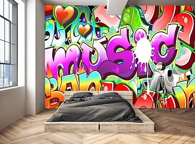 £98.88 • Buy Graffiti Art Wall Mural Photo Wallpaper GIANT DECOR Paper Poster Free Paste