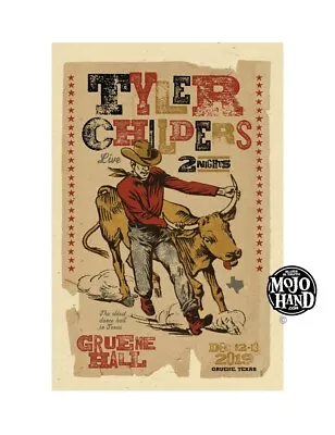 $25 • Buy Tyler Childers Concert Poster - 2019 - Texas Show