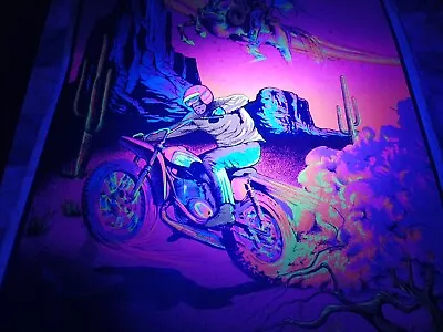 Vintage 1972 Phantom Bike Blacklight Poster 17  X 11  • $0.99