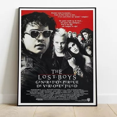 THE LOST BOYS KEIFER SUTHERLAND BELGIUM REPRO Film Poster 30  X 24  • £11.99