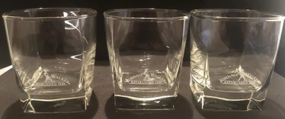 $19 • Buy Johnnie Walker 1820 Scotch 3 X Spirit Tumbler Drinking Glasses 280mL Man Cave